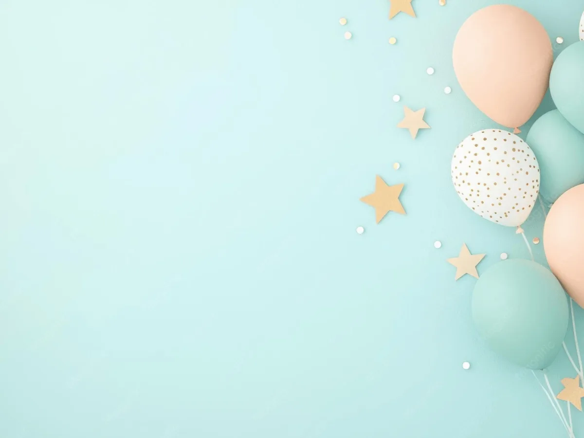 Balloons birthday card template preview
