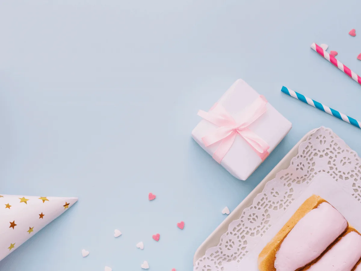 Pink Party birthday card template preview